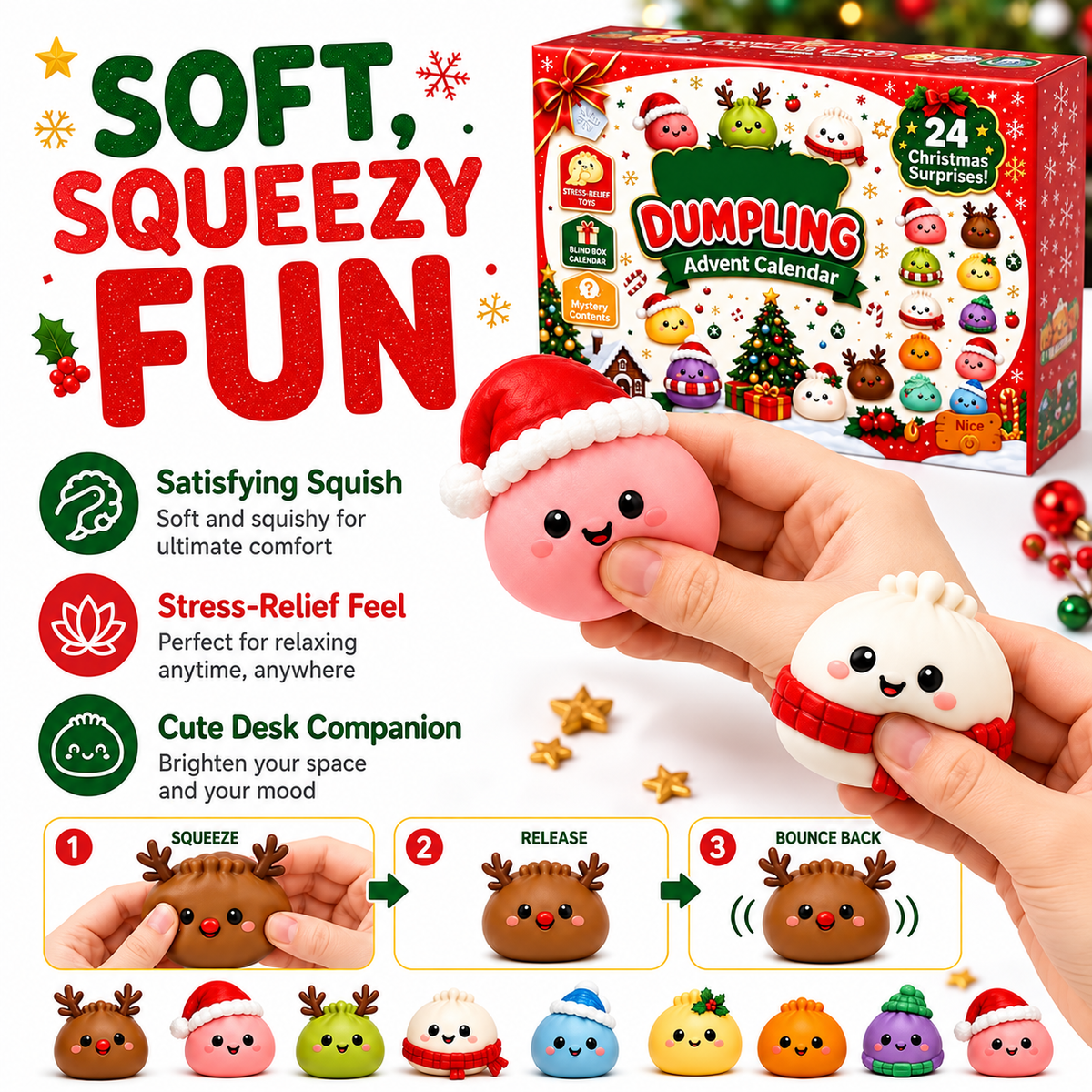 DumpliJoy™ — 24-Day Christmas Squishy Advent Calendar