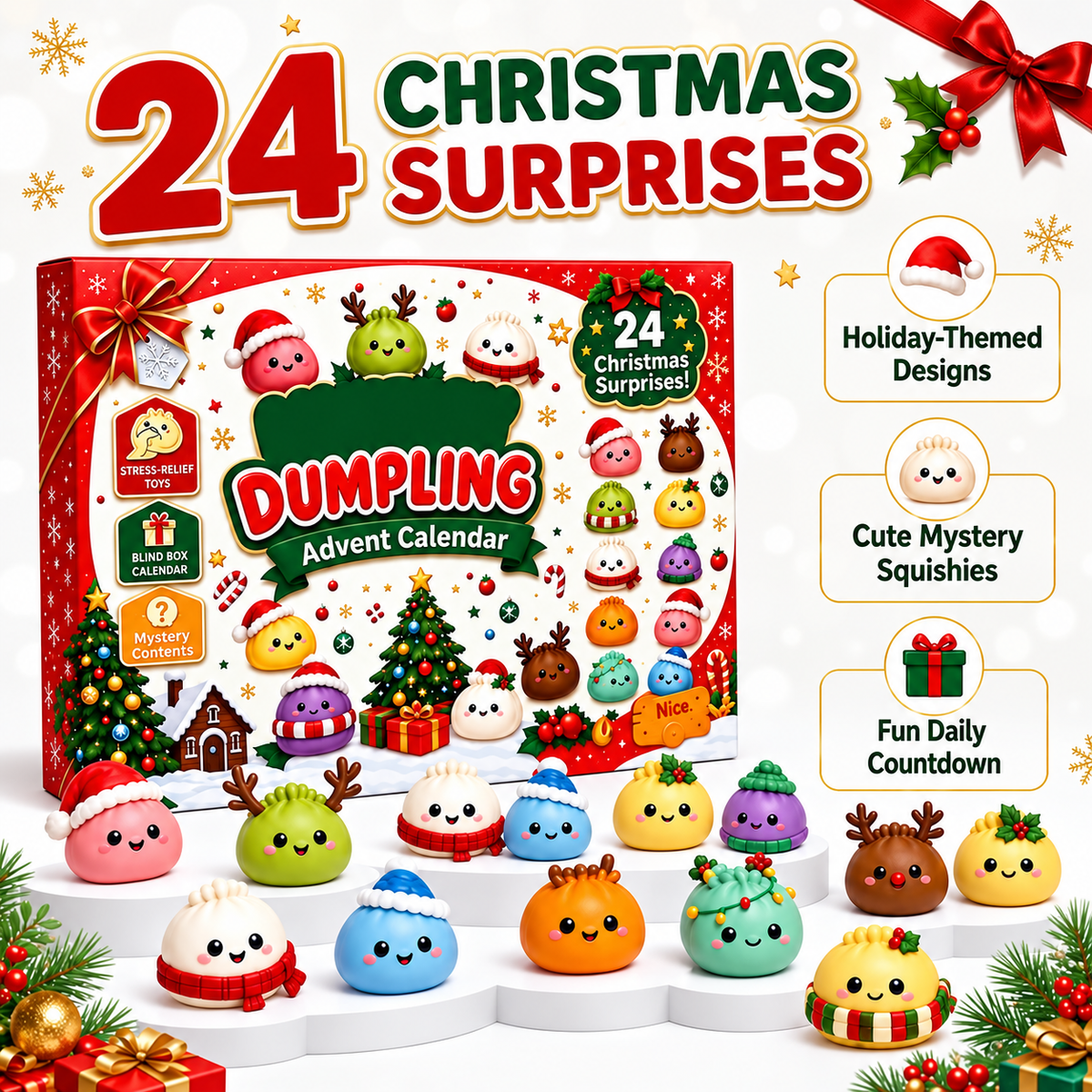 DumpliJoy™ — 24-Day Christmas Squishy Advent Calendar