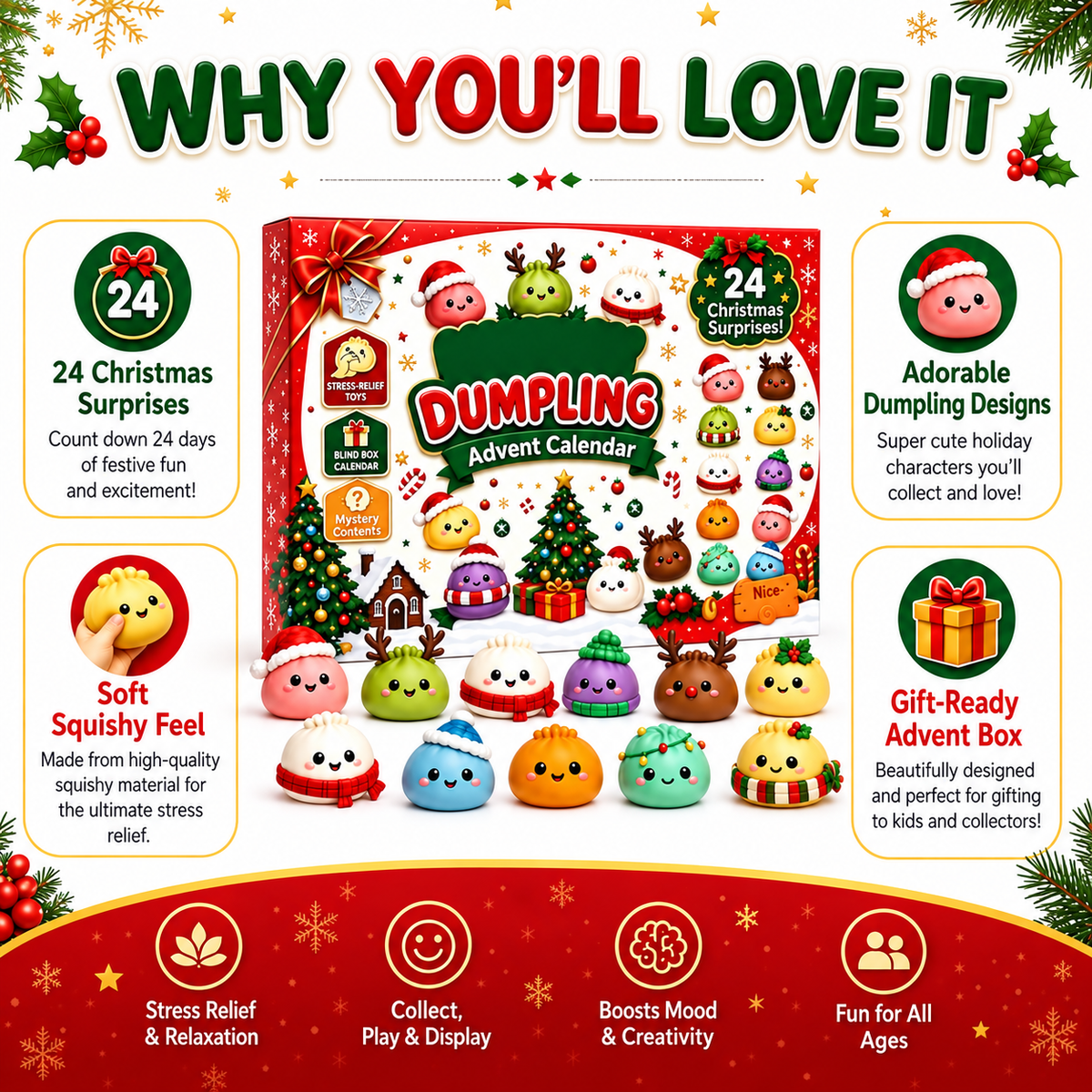 DumpliJoy™ — 24-Day Christmas Squishy Advent Calendar