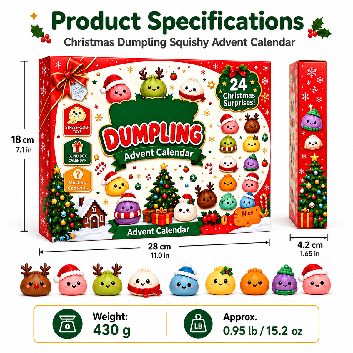 DumpliJoy™ — 24-Day Christmas Squishy Advent Calendar