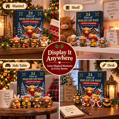MooMerry™ — 24-Day Highland Cow Christmas Advent Calendar