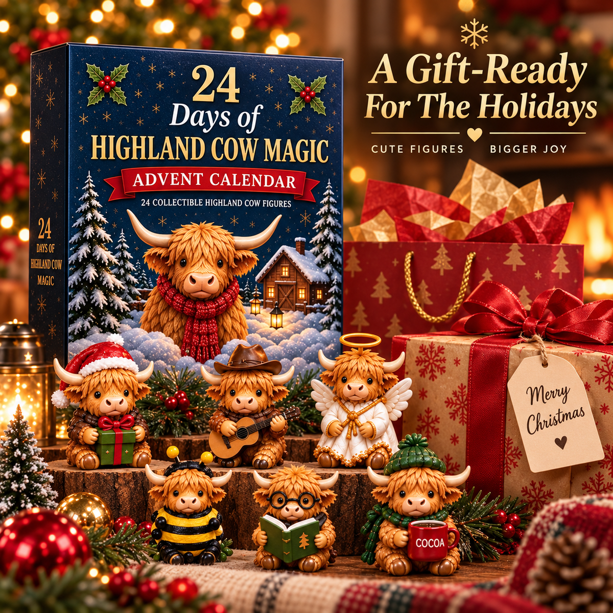 MooMerry™ — 24-Day Highland Cow Christmas Advent Calendar