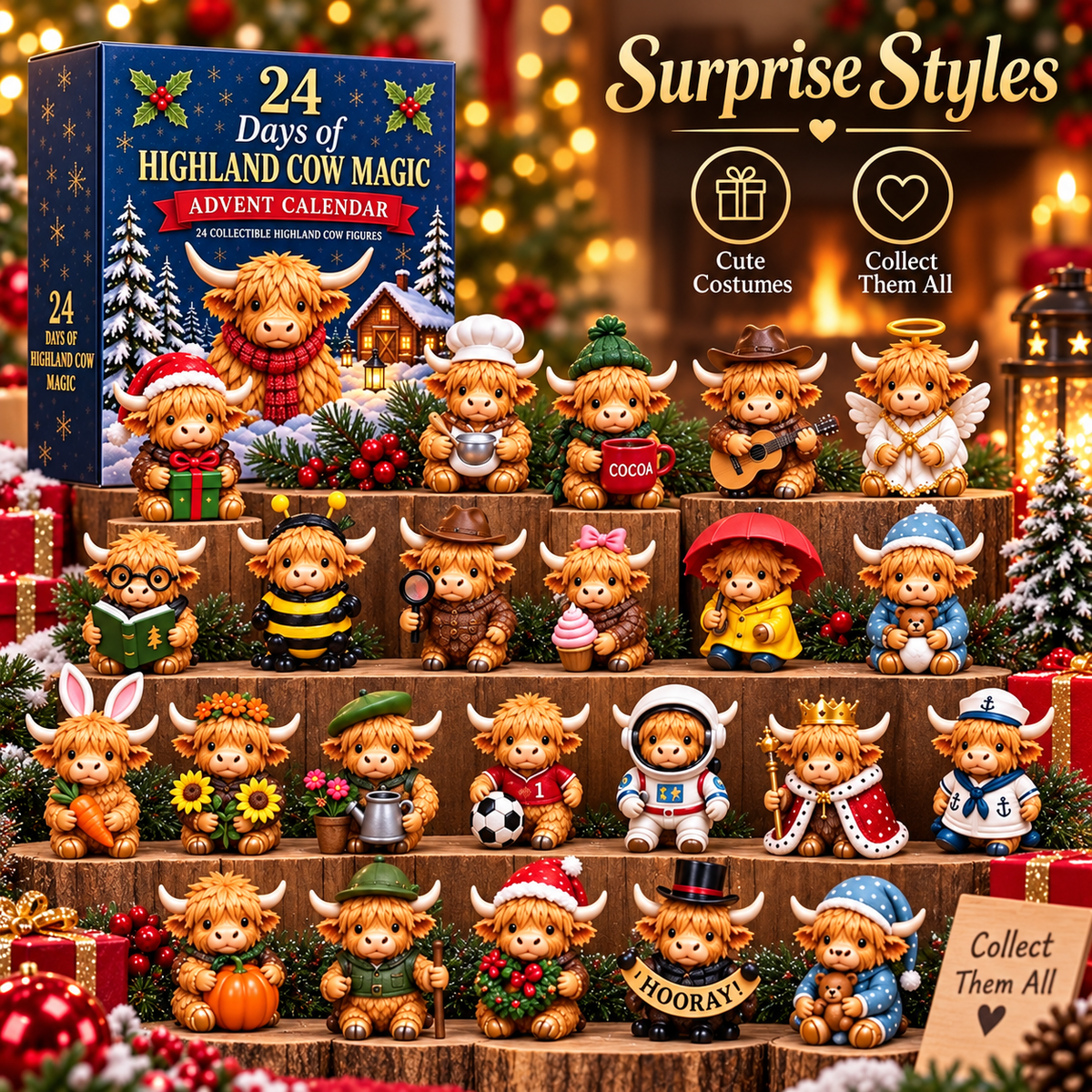 MooMerry™ — 24-Day Highland Cow Christmas Advent Calendar