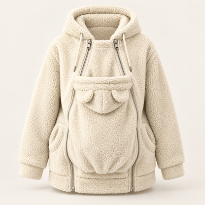 Kleafi™ WarmNest — Mom & Baby Sherpa Hoodie