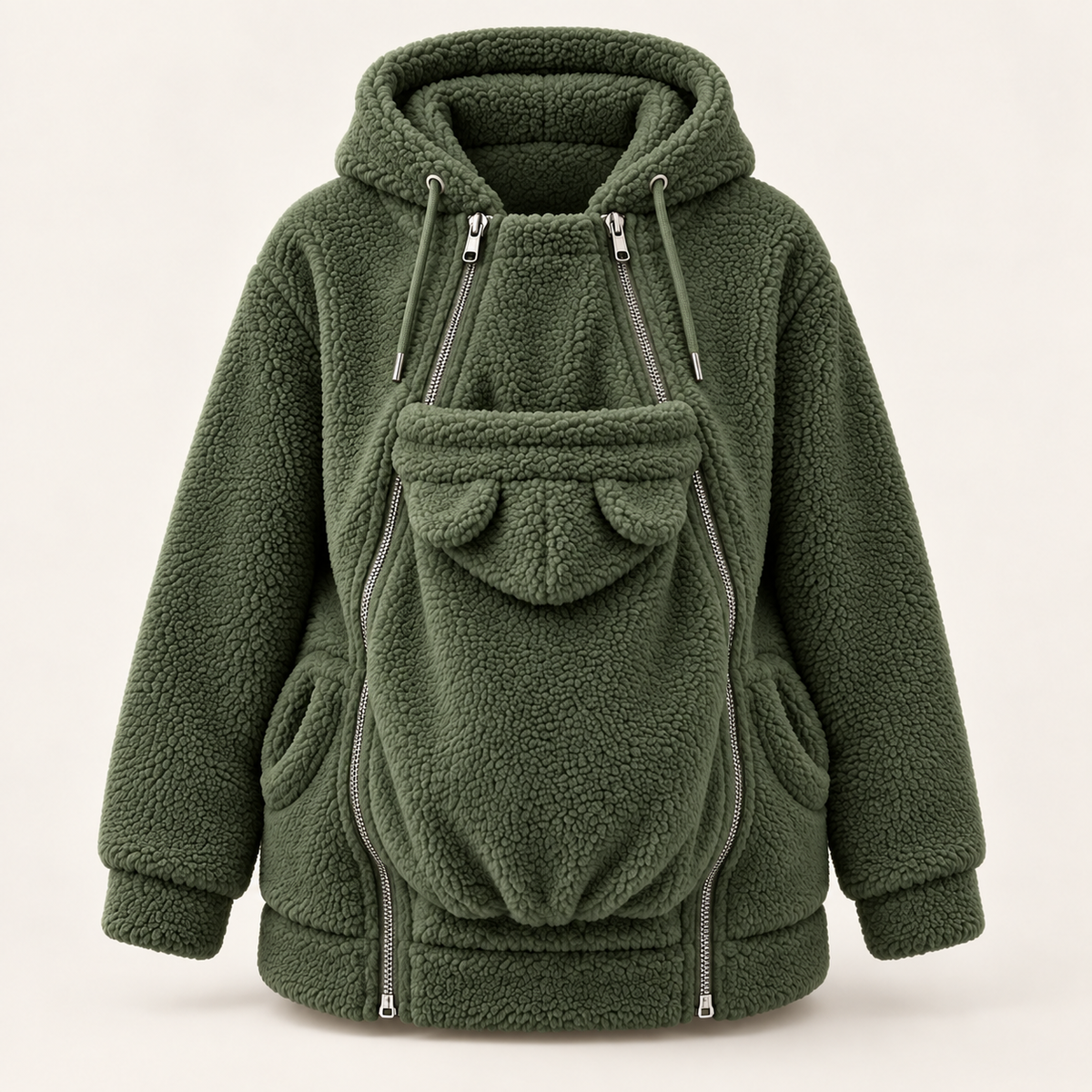 Kleafi™ WarmNest — Mom & Baby Sherpa Hoodie