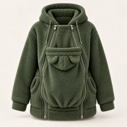 Kleafi™ WarmNest — Mom & Baby Sherpa Hoodie