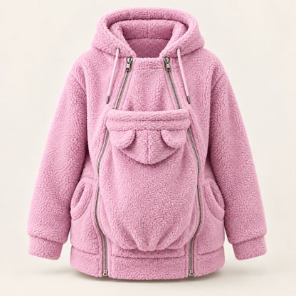 Kleafi™ WarmNest — Mom & Baby Sherpa Hoodie
