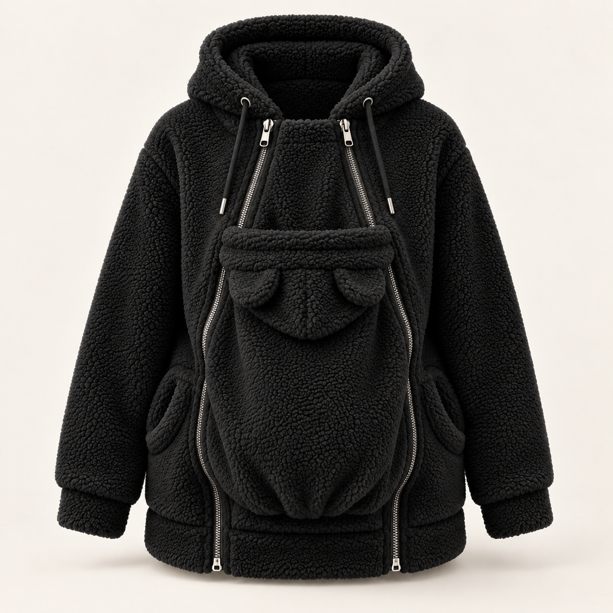 Kleafi™ WarmNest — Mom & Baby Sherpa Hoodie