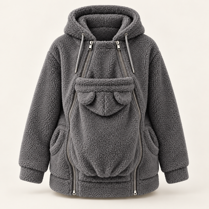 Kleafi™ WarmNest — Mom & Baby Sherpa Hoodie