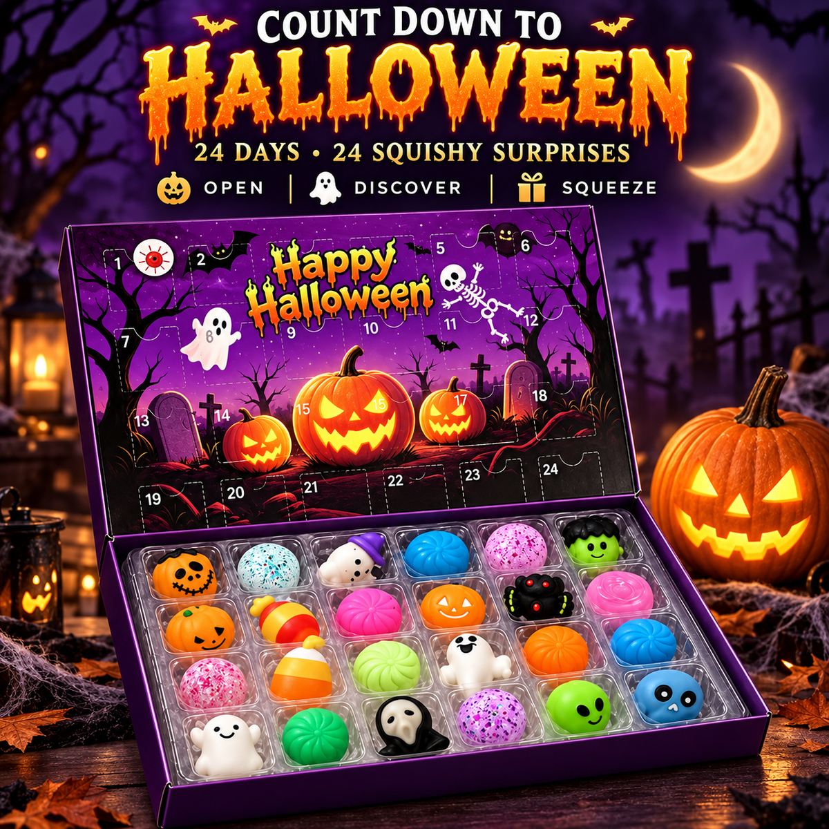 Squish-O-Ween™ — 24-Day Halloween Squishy Surprise Box
